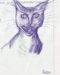 Арр, люблю этот рисунок. Кот получился темноват,но мне нрава.