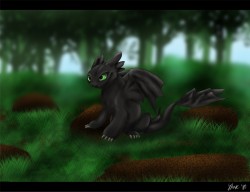 Раскрашенная версия бумажного наброска. Задумывался непропорциональным, типа дитё...