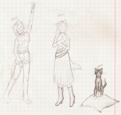 Еще две мои фурри. Жизель и Холли. И их котяра, который, как мне кажется, совершенно не выразительный.